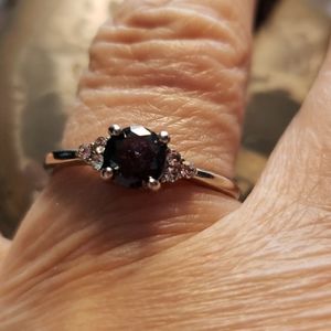 🆕️Grey💎diamond 925 silver ring